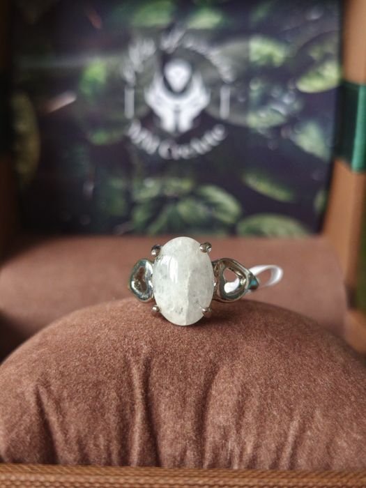 Pierścionek z kamieniem naturalnym kryształ górski kryształem r. 19