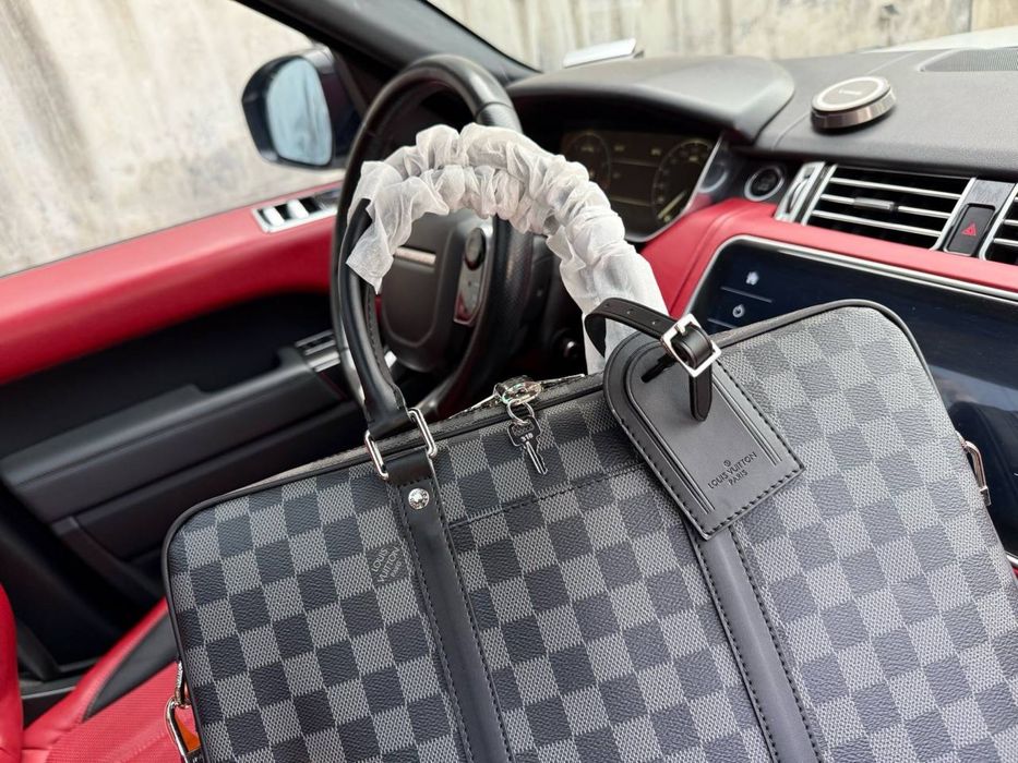 Чоловічий шкіряний портфель louis vuitton мужская кожаная сумка ноут