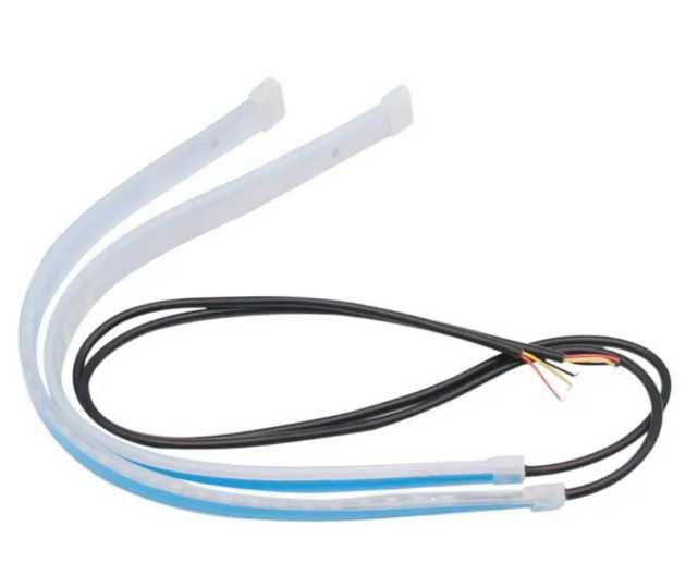 Дневные гибкие ходовые Led огни DRL в фару с бегущим поворотом