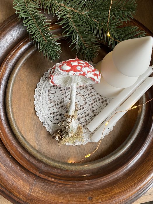 Новогодние рождественские ёлочные игрушки из ваты ручная работа