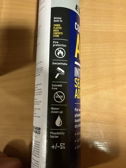 Silicone / selante intumescente AC95 Everbuild 900ml novo