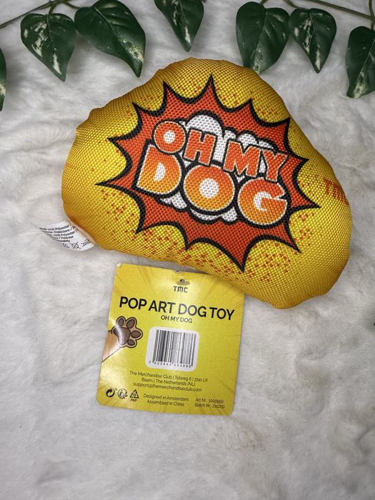 Żółta piszcząca zabawka dla psa