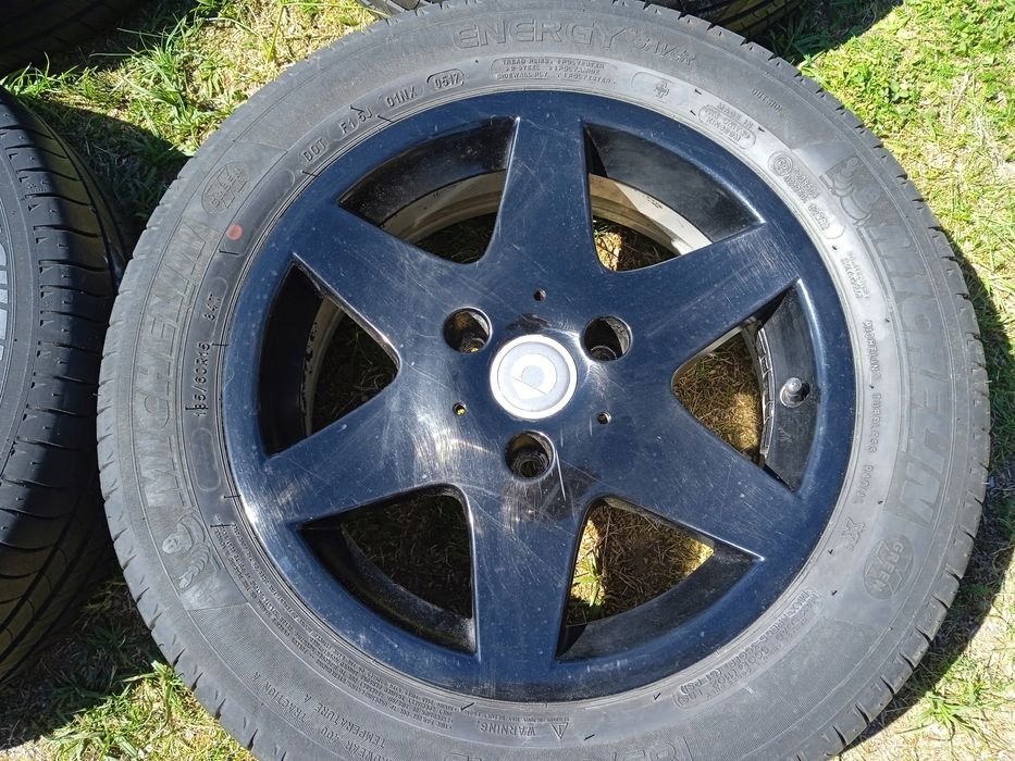 felgi aluminiowe 3x112 smart fortwo 450 opony lato 165/65 15 i 185/60