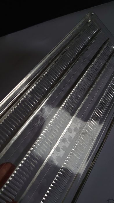 Taca szklana serwisowa Vintage PRL DDR 31.5x13.5cm