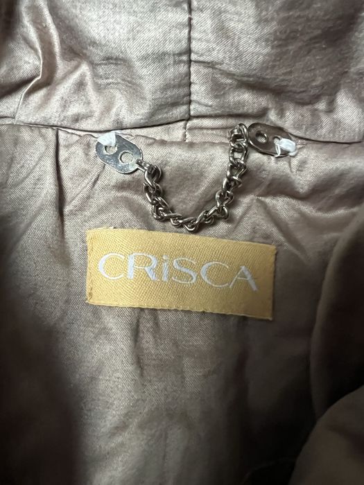Beżowo złota kurtka damska elegancka błyszcząca 40 L