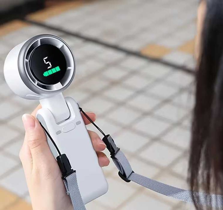 2x Wentylator Biurkowy Oscylacyjny Wiatrak USB Timer Bezprzewodowy Kieszonkowy