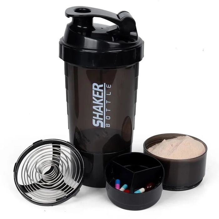 Shaker 3 warstwowy czerwowo-czarny - NOWY
