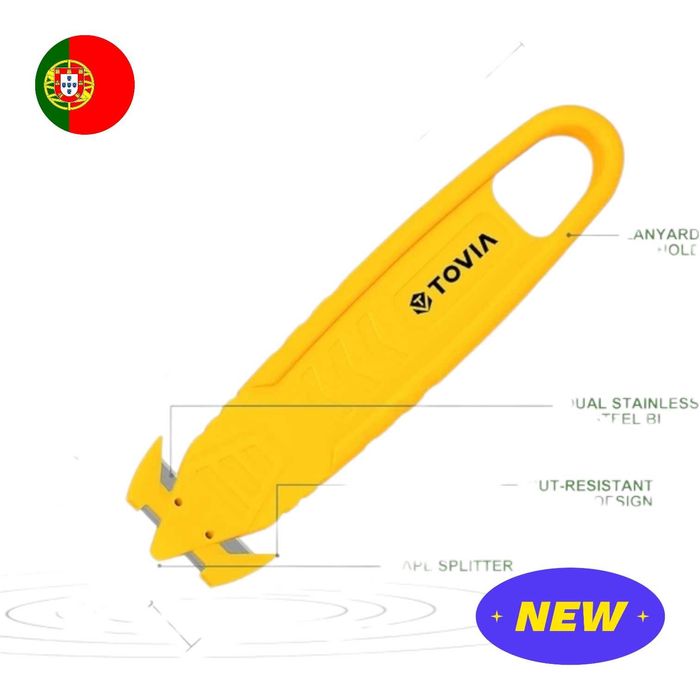 Safety Box Cutter Opener Knife - Retractable Blade, Ergonomic Handle