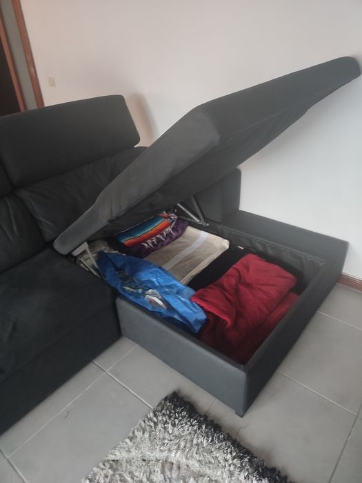 Vendo sofá chaise long em microfibra