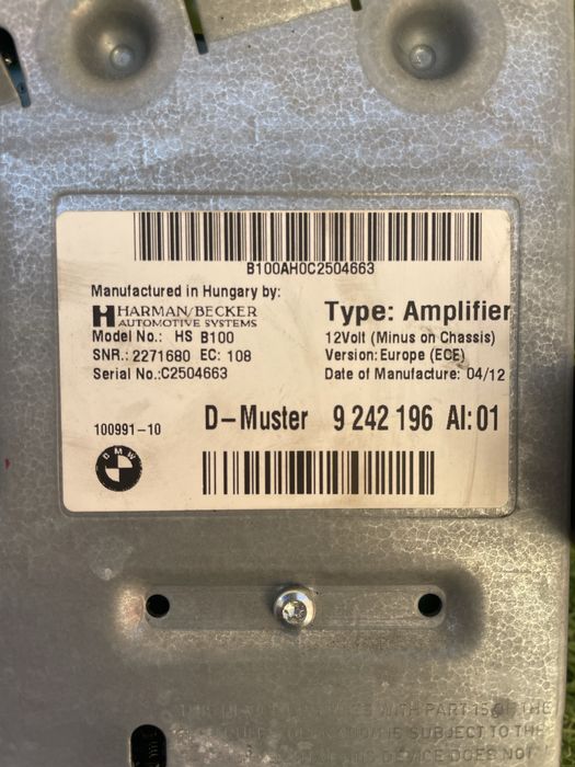 Amplificador Bmw F20 F21 F22