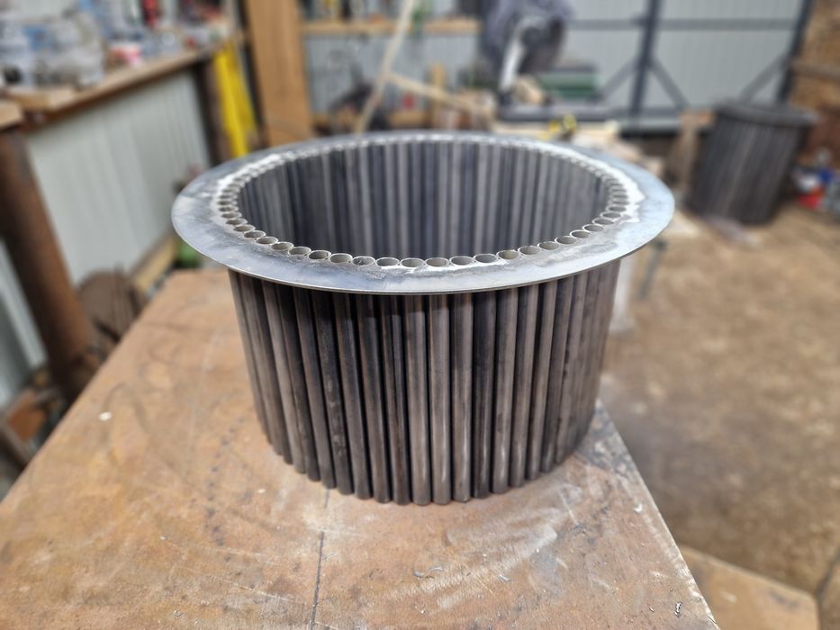 Stół dębowy 110x240 podstawa okrągła tuba, nogi loft meble