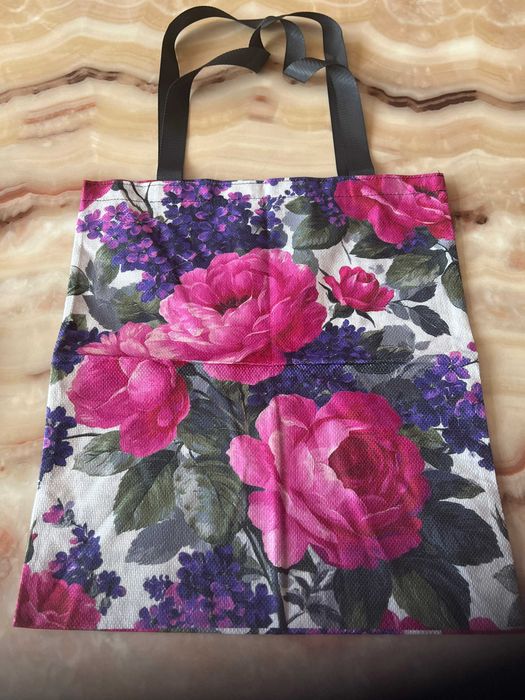 Letnia kolorowa modna torba materiałowa typu shopperka