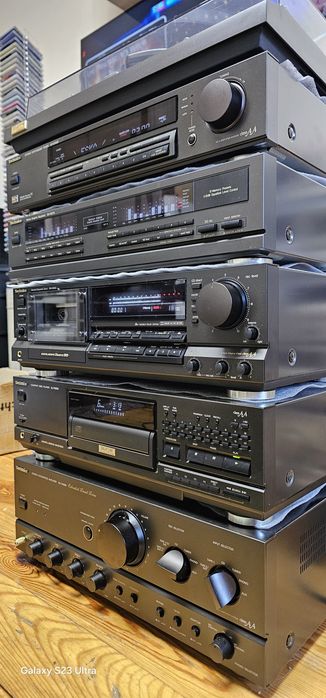 Technics-zestaw kolekcjonerski'92 wysokie modele 6 el. z gramofonem-idealny stan