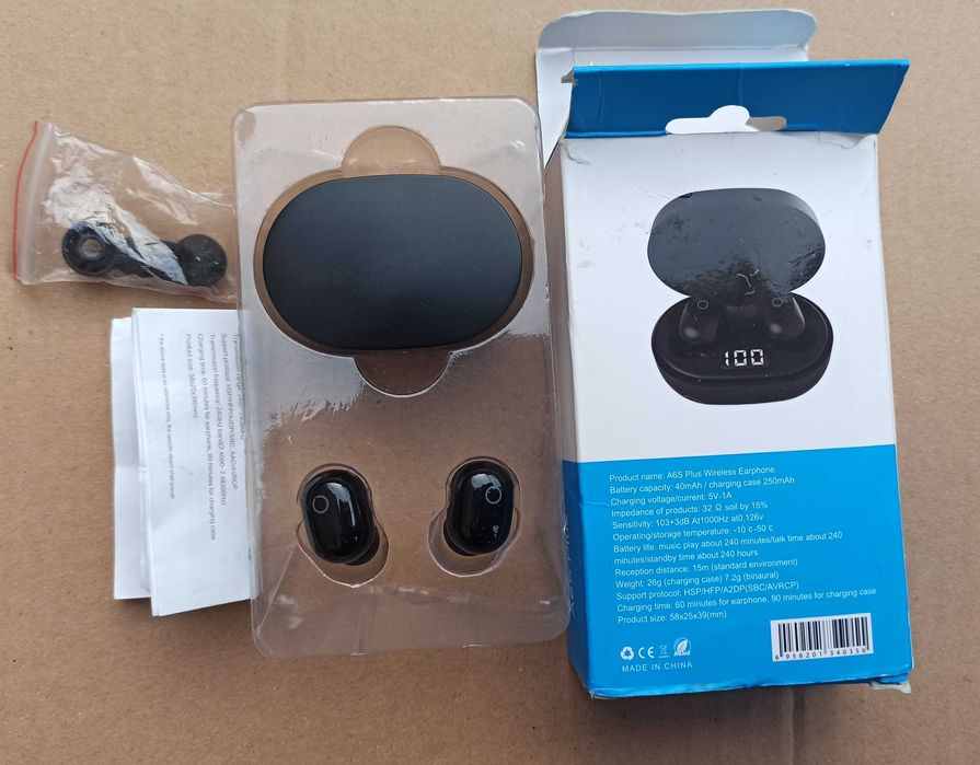Бездротові TWS навушники A6S Plus TWS 5,1