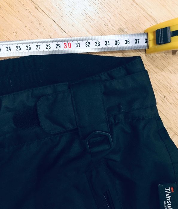 Cieple spodnie meskie zimowe czarne Crivit Thinsulate narty, snowboard