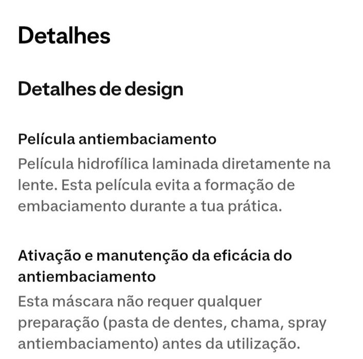 Máscara de mergulho COMPLETA antiembaciamento, 100 Mono Confort Cinza