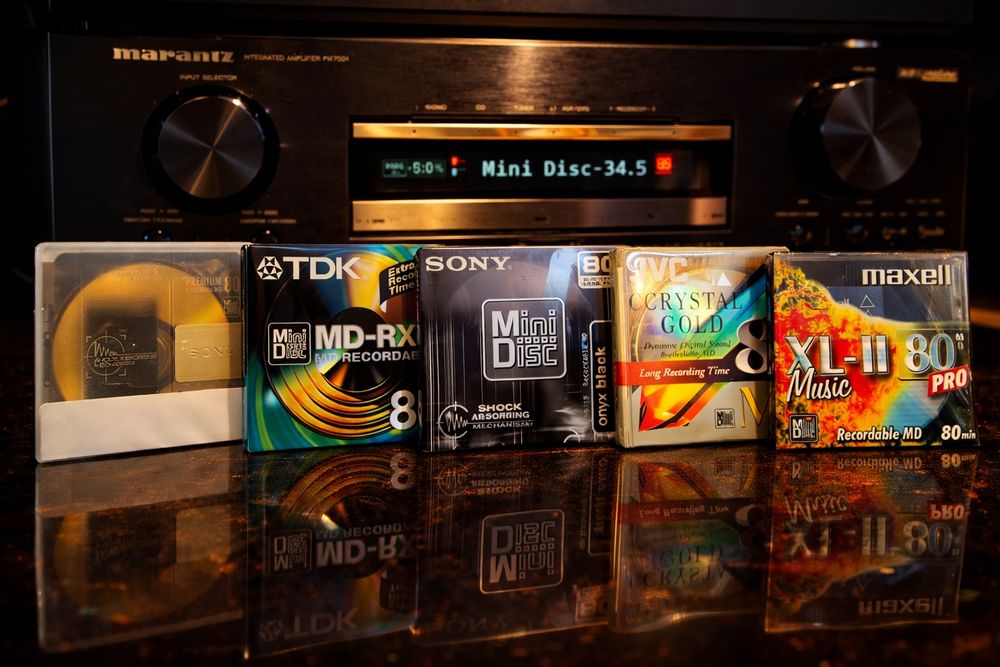 Mini Disc 80min. zestaw 5szt. NOWE zafoliowane