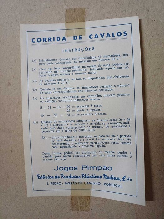 Jogo Corrida de Cavalos - Nedina - Completo com Manual e Peças
