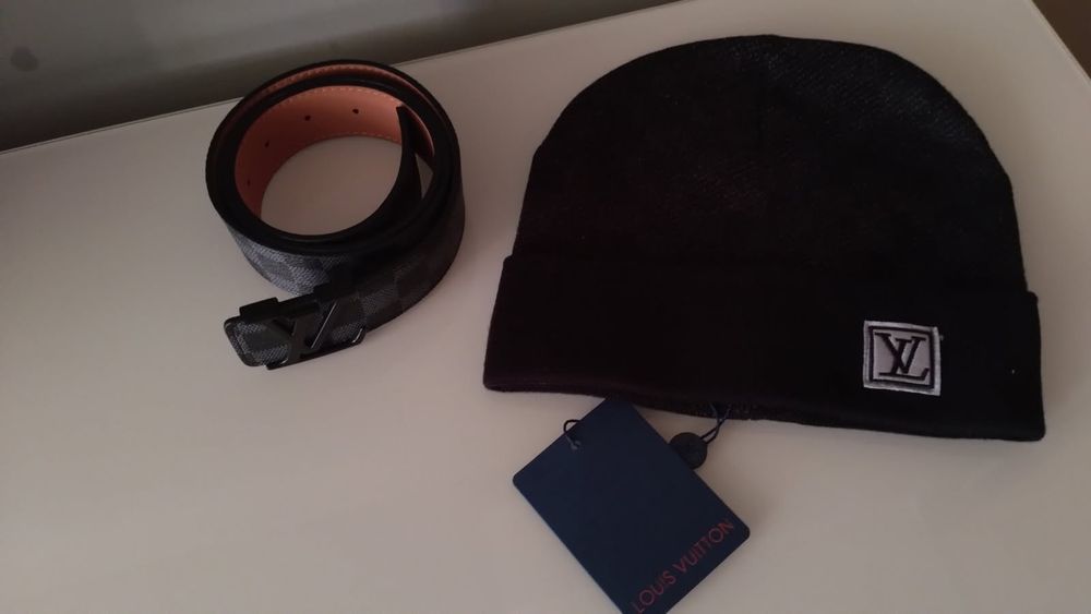 Czapka Męska Louis Vuitton + Pasek