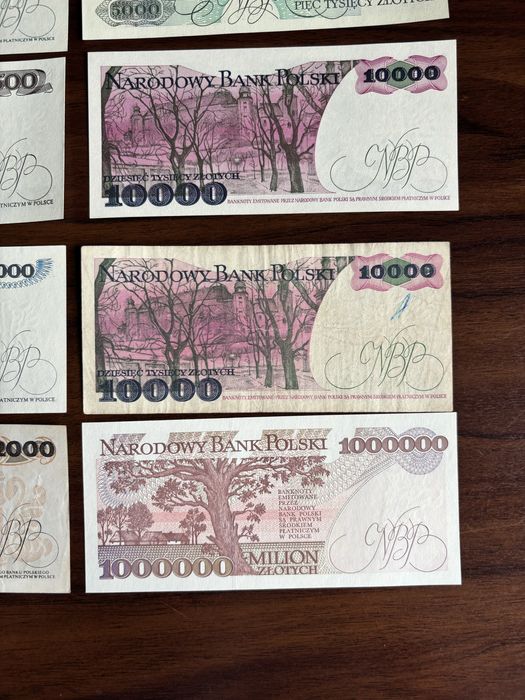 Klaser banknoty PRL UNC zestaw