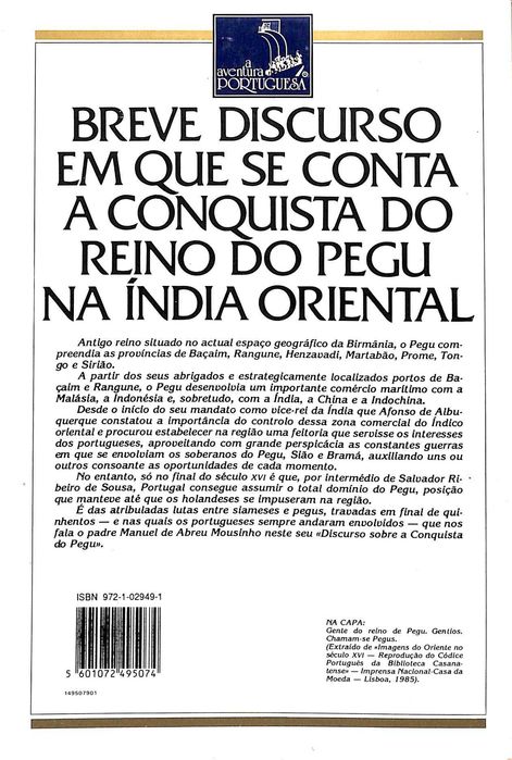"Breve discurso em que se conta a conquista do reino do Pegú na Índia Oriental" de Manuel de Abreu Mousinho