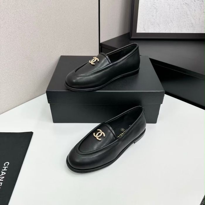 Mokasyny Chanel Black Leather