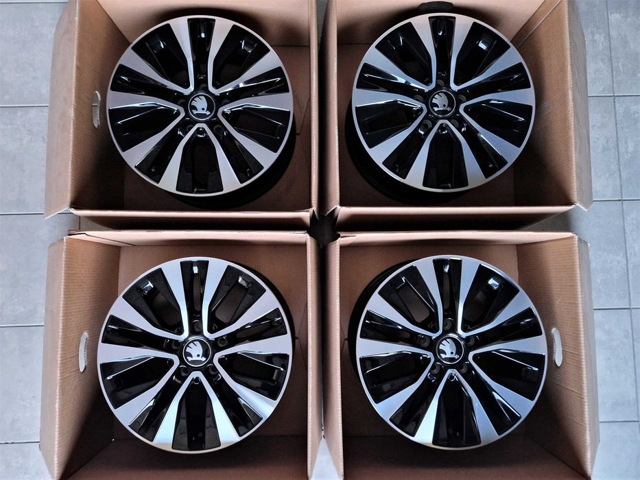 Alufelgi 16 5x112 Skoda Octavia Karoq Yeti Superb Czarne 312#