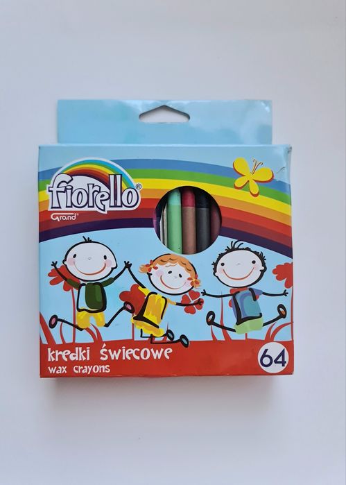 Nowe kredki świecowe Fiorello Grand 64 kolory sztuki szt