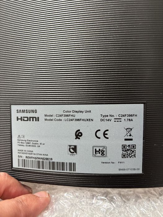 Samsung C24F396FHU, monitor 24" zakrzywiony