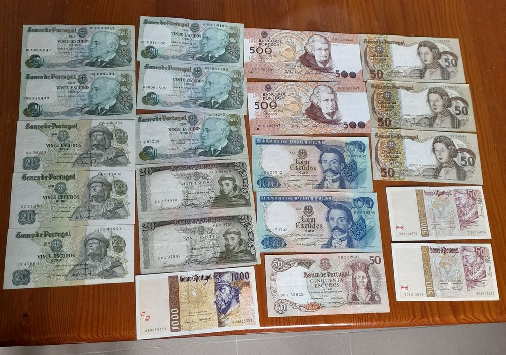 Notas de escudo colecao