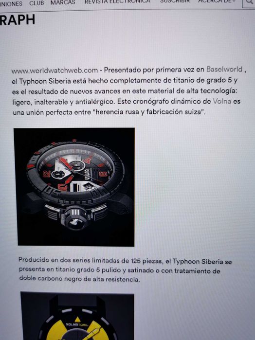 VOLNA TYPHOOM TITANIUM CRONÓMETRO