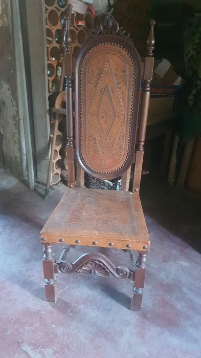 Cadeiras em madeira carvalho maciça vintage