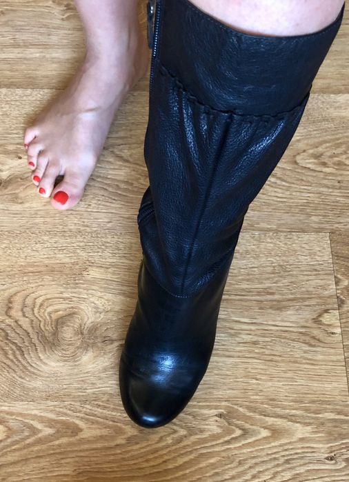 Сапоги Clarks (Интертоп), кожаные, демисезон, 39р