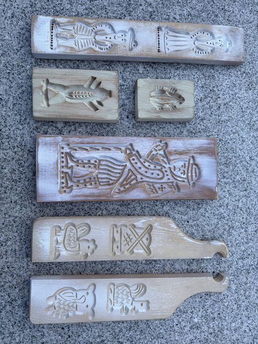 Formy snycerskie drewniane do ciastek w stylu Vintage Boho