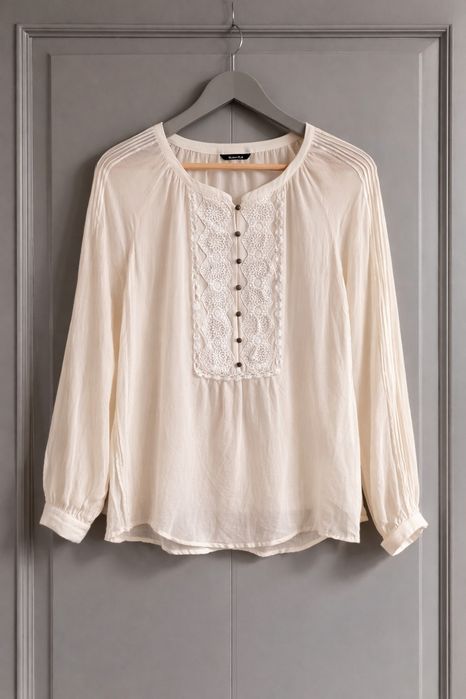 Massimo Dutti jedwabna kremowa bluzka