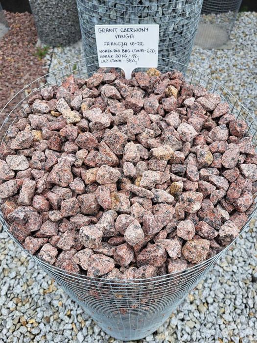 Grys granitowy czerwony Vanga 16-22 mm Kamień ogrodowy rabaty opaski