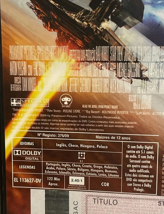 DVD star trek novo plastificado