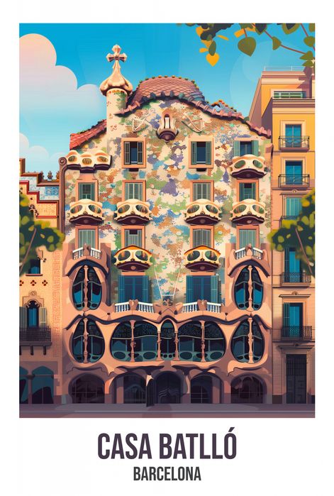 Plakat 61x90,5cm Casa Batlló