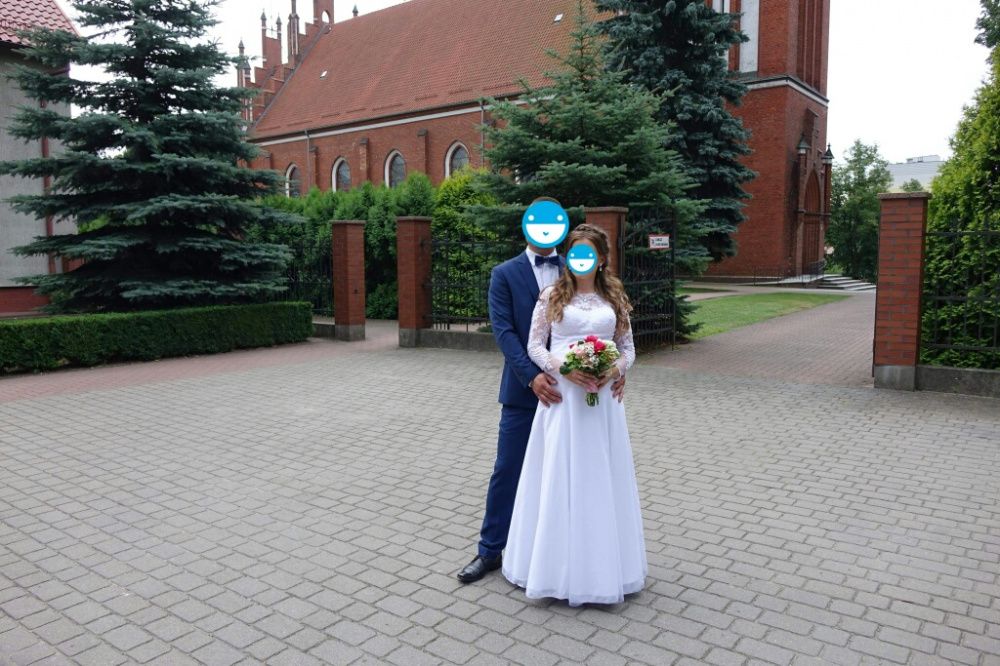 Suknia ślubna34- 36 na niską osobę