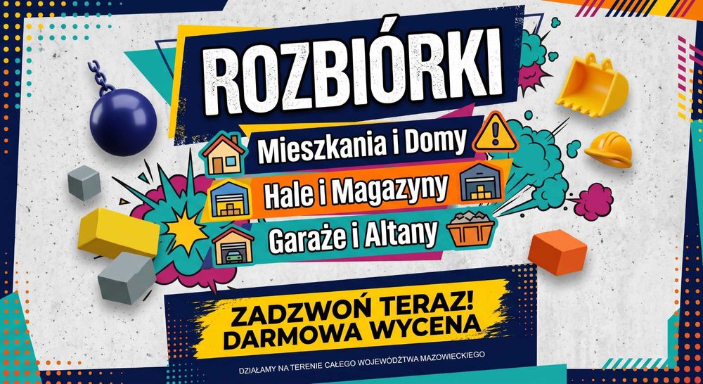 Wyburzenia Ścian | Usługi Rozbiórkowe | Opróżnianie - Rezerwuj Na Już!