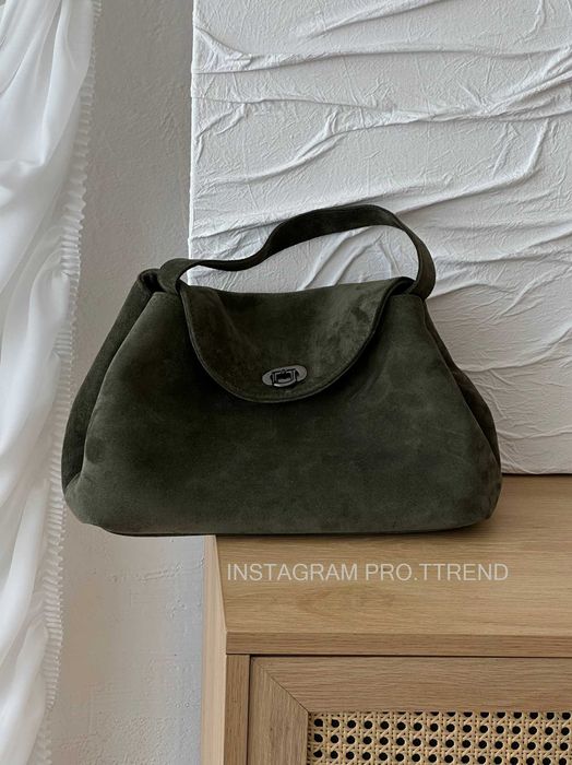 Замшева жіноча сумка, натуральний замш , молочна сумка