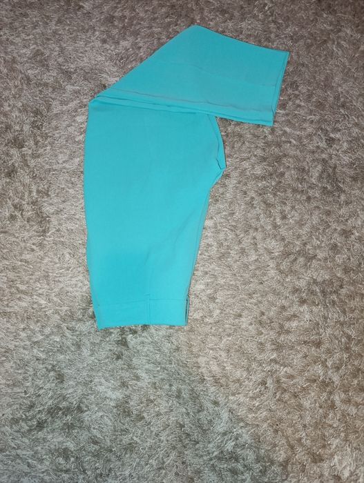 Cygaretki 40 Primark miętowe turkusowe wysoki stan spodnie