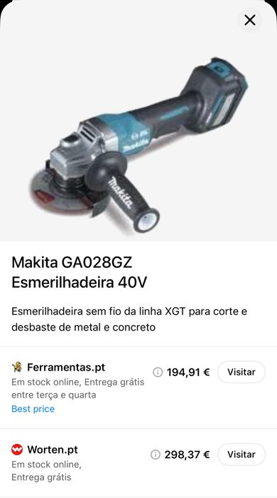 Martelete e esmerilhadeira da MAKITA