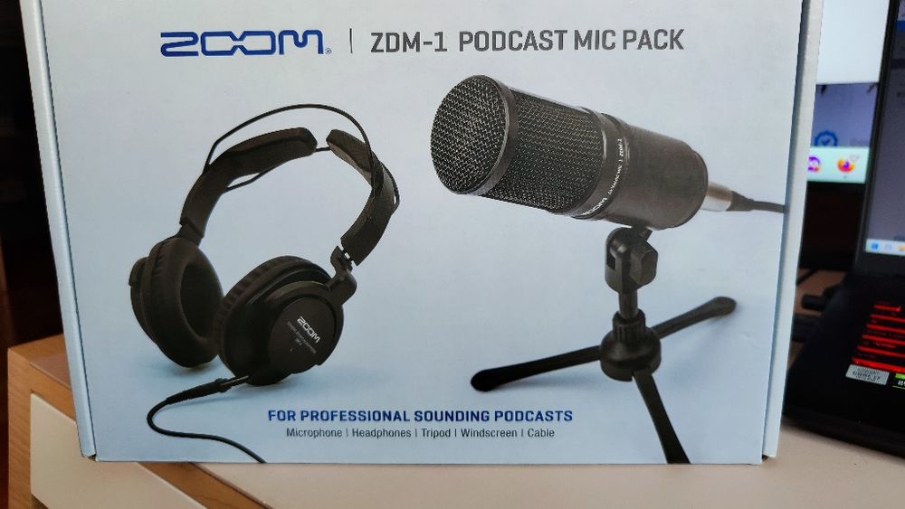 ZOOM ZDM-1 Podcast Mic Pack – Completo | Novo / Impecável