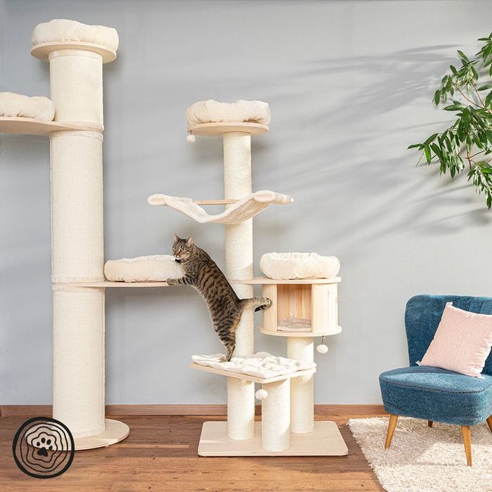 Natural Paradise Drapak dla Kota Jasmine XXL Kremowy 219cm OGROMNY NOW