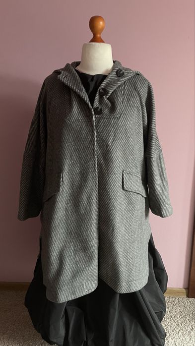 Płaszcz parka GIOYA jodełka, kaptur oversize 42/44/46/48/50