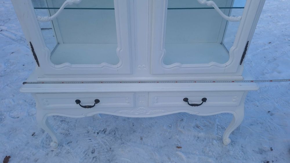 Drewniana Witryna Serwantka Szafka Styl Ludwikowski Biblioteczka