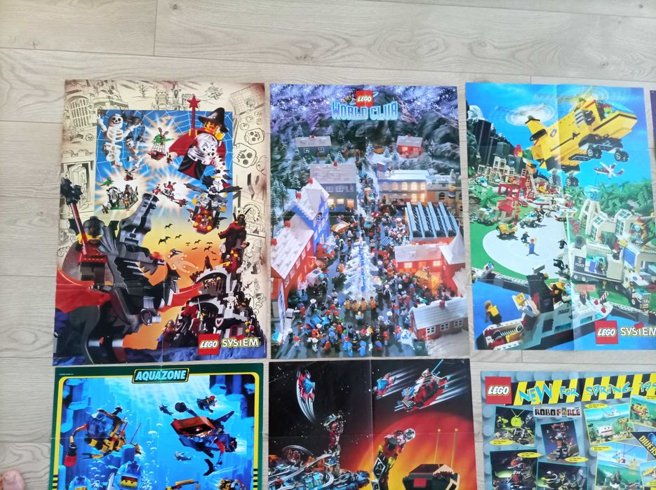 Lego Duże Plakaty castle town space technik aquazone