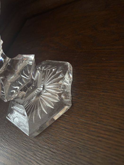 Krysztalowy pochar wazon oryginalny krysztal PRL