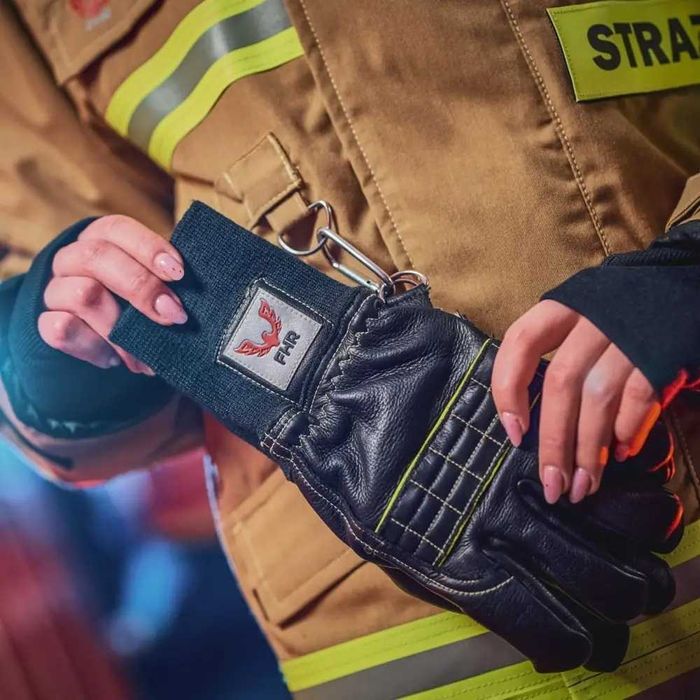 Rękawice strażackie FHR 001 S skórzane techniczne nowe roz9 OSP PSP